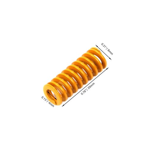 FYSETC 3D Printer Ender 3 Springs, 8mm OD 20mm Length Compression Mould Die Springs Light Load for Crealty Ender 3 S1/3 Pro/3 V2/3 Max, Ender 3 Neo/Ender 3 V2 Neo Hot Bed Leveling-Pack of 10