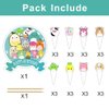 25Pcs Cute Animal Cake Decorations with 24pcs Cupcake Toppers, 1pcs Big Cake Topper for Cute Animal Birthday Party Supplies