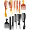Expressions 12pc Styling Combs, Hair Comb Set for All Hair Types, Professional Barber Supplies, Durable Material, Gentle on Hair
