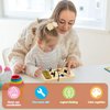 Joyreal Toddler Busy Board, Wooden Montessori Busy Board Sensory Board with LED Light Switch, Sensory Toys Baby Fidget Board Travel Toys for 1+ Year Old Baby and Toddler