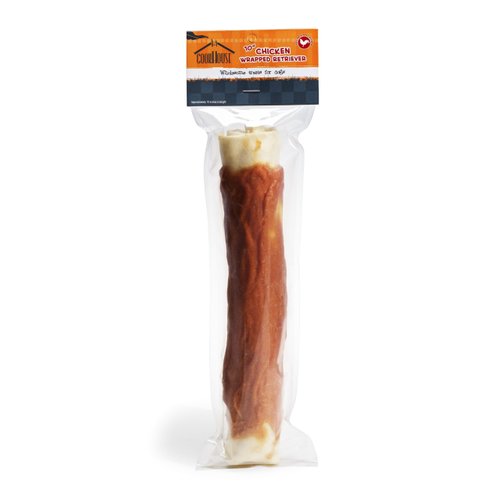 Priority Pet Products K-9 Cookhouse Chicken Jerky Wrapped Retriever Dog Treat, 10-Inch