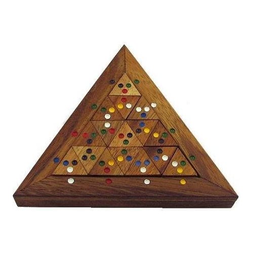 Color Match Triangle Wooden Puzzle Brain Teaser