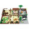 Sufeasdf Barn and Farm Building Block Set B, Panda, Cow Pen, Horse Pen, Chicken Coop, Compatible with Lego 853792 Accessory for Ages 6-12