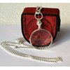 Castle Instruments Silver Coated Magnifying Glass, Optical Magnifier Lens with A Beautiful Necklace Chain Monocle for Library Reading Fine Print Zooming Increase Vision Jewelry ()