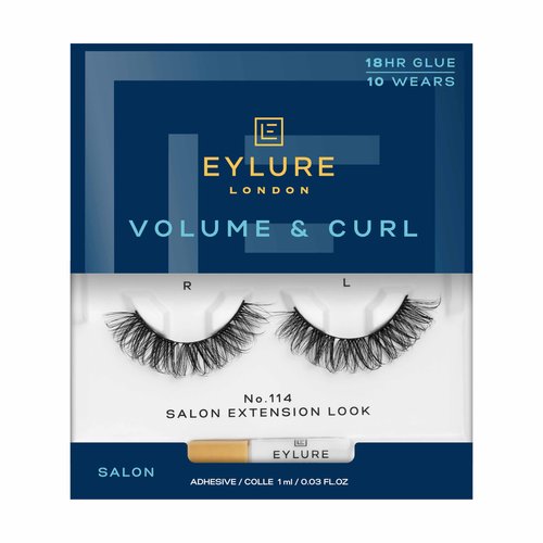 Eylure Salon Extension Look False Eyelashes, Volume No. 114, 1 Pair