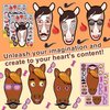24 Horse Stickers,Horse Stickers for Kids, Suitable for Children Learning to Walk, Making Face Stickers, LYMXsd Making Their Own Horse Stickers, Pony Themed Party Supplies Crafts.12 Styles