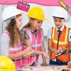 Xtinmee 2 Pcs Kids Construction Vest Children Construction Worker Costume High Visibility Safety Vest Dress up for Aged (Pink)
