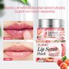 Lip Scrubs Exfoliator & Moisturizer, Lip Repair for Lush Soft Lips, Lip Moisturizer for Chapped Dry and Flaky Lips Treatment (Peach)