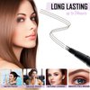 LAVONE Eyebrow Pencil, 2-In-1 Waterproof Eyebrow Pen, with 3 Tip Microblading Eyebrow Pen and Ultra-Precise Brow Pencil, Dual-ended Eyebrow Brush, for Eyebrow Makeup - Black Brown