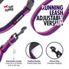 Tuff Pupper Hands Free Adjustable Length Dog Leash | Lightweight for Running Jogging Walking | Padded Waist Belt (24-50 inch) | Adjusts 3 to 6 Feet Length | Strong Ballistic Nylon w/Reflective Strips