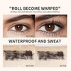 2 in1 5x Longer Waterproof Mascara,2 in 1 for VIBELY Mascara, Lash Cosmetics 4D Silk Mascara, No Clumping, Long-lasting Black Mascara, Step 1 and Step 2 use Mascara