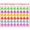 54-Pack Mini Rubber Ducks Set, Mini Colorful Rubber Duckies Bath Toy for Child,Float & Squeak Tiny Ducks Pool Toy Set for Kids Party Favors,Birthday Party Supplies,Prize Rewards