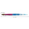 PANA Pure Kolinsky Hair Acrylic Nail Brush - Round Shape Pink Ferrule with White Swirl Blue Handle (Size 10)