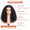 AceWig 13x4 HD Lace Frontal Wigs Human Hair Glueless Curly 200% Density Kinky Curly Lace Front Wig Human Hair Wet and Wavy Wig 13x4 Lace Frontal Human Hair Wigs for Women Natural Black 18 Inch