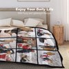 Yoke Style Custom Blanket with Picture, Customized Throw Photo Blankets Personalized Birthday Gifts for Women, Mother in Law, Grandma Family Anniversary Christmas - 9 Photos Collage