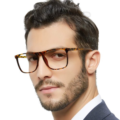 MARE AZZURO Men's Oversized Reading Glasses Stylish Reader 0 1.0 1.25 1.5 1.75 2.0 2.25 2.5 (Brown 100)