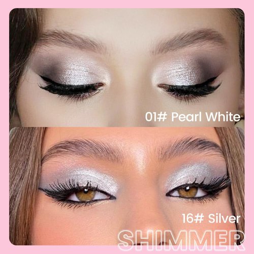 Kaely 2Pcs Cream Eye Shadow Brightener Sticks Set for Eyes Waterproof, Pearl White & Silver Matte Cream Eyeshadow Applicator Stick Long Lasting Pigmented Eye Makeup sombras en crema para ojos 01 + 16