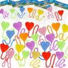 ZeQinToy Valentines Day Gifts for Kids, 56pcs Love-Heart Styles Sticky Hands Stretchy Toys for Valentine Party Favors, School Classroom Exchange Gifts Party Supplies for Toddlers Girls Boys