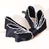 auwiyd Black Ribbon Bow Banana Clip, Korean Style Bowknot Vertical Holder for Women Girls, Sweet Hair Accessories