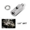 UGSHY Pack-1 Car Oil Pressure Sensor T-shaped Connector, Side Port Stainless Steel Turbo Adapter, 1/8" NPT Automotive Hydraulic System Replacement Parts, Universal for Most Cars SUVs Trucks (Silver)