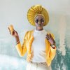 African Head Wrap Already Made Auto Gele Headties Women's Turban Hats&Caps Beading Wedding Nigerian Fashion Headbands (Gold)