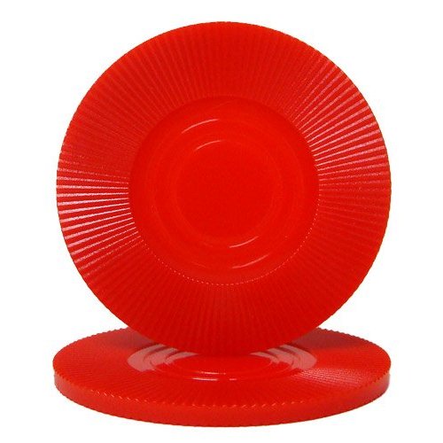 50 Interlocking Plastic Radial Poker Chips - Choose Colors (RED)
