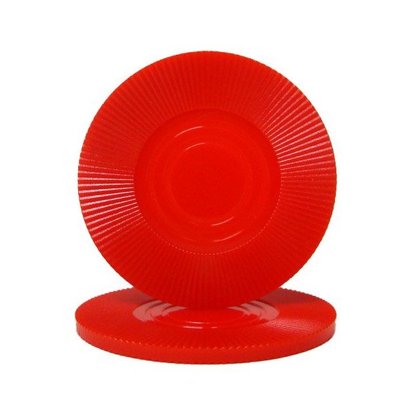 50 Interlocking Plastic Radial Poker Chips - Choose Colors (RED)