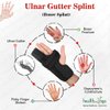 GuardNHeal Ulnar Gutter Boxer Splint – Must Use for Pinky Finger Splint, Boxer’s Fracture, Ulnar Gutter Wrist Brace, Metacarpal finger splint, Dupuytren's contracture - for Left or Right Hand (Medium)