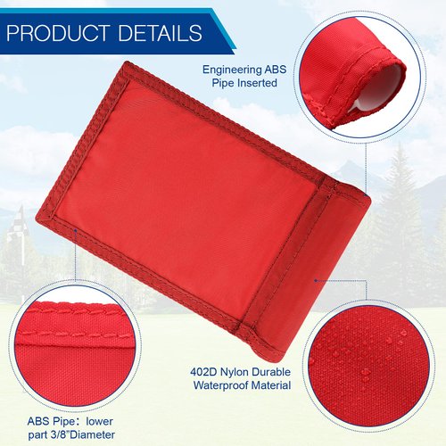 Oudain 6 Pcs Golf Flag Golf Target Flag with Tube Inserted Waterproof Putting Golf Flags 420D Nylon Mini Pin Flags for Yard Indoor Outdoor Backyard Garden Portable Golf Flag, 8 x 6 Inch (Bright Color)