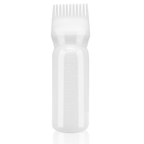dshyuauoci Hair Oiling Applicator, 160 Ml Hair Oil Applicator with Scale Easily Dye Hair at Home Apply Medicine to Hair for Hair Care Coloring Barber Shop White