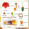 Cinrobiye 122 Pcs Fall Pumpkins Party Favors Maple Leaf Party Supplies Thanksgiving Day School Stationery Set Harvest Classrooms Reward Prizes Pencils Erasers Stickers Goodie Bag Fillers