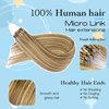 MioYio Microlink Hair Extensions Human Hair #18613 Blonde ，Micro link Hair Extensions Human Hair， Microlink Hair Extensions, Microlink Extensions ，Microlink Extensions Human 20inch 30g/pack