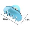 Liasun 3.3" Jelly Color Hair Claw Clip-Acrylic Strong Holding Power Hair Clips Hairgrip for Women and Girls Hair Barrettes for Medium or Long Hair (Blue+Green)
