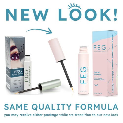 FEG Eyelash Rapid Eye Lash Growth Serum | For Lash and Brow | Creates Longer & Darker Eyelashes | Eyelash Enhancing Serum to Help Lengthen, Thicken and Darken Your Eyelashes | Single Pack