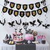 Zonon 44 Pieces Dragon Party Supplies Halloween Dragon Theme Cake Decoration Happy Birthday Hanging Banner Swirls Cupcake Toppers Set for Dragon Theme Birthday Party Supplies