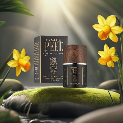 JO COLLECTION Retinol & Hyaluronic Acid - The Pineapple Peel- Professional Daily Leave-On Glycolic Acid Peel- Gentle Anti-Aging Home Chemical Peel Exfoliator- Alpha & Beta Hydroxy Acids- Enzyme Peel