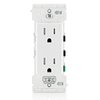 Leviton E5325-MW Decora Edge 15 Amp Tamper-Resistant Duplex Wall Outlet, 10-Pack - White