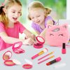 Pretend Makeup Kit for Girls, Toddler Girl Toys for 3 4 5 6 7 8 Years Old Girls Gifts, Fake Play Makeup Set for Kids Toys 3-5 4-6, Unicorn Princess Little Girl Purse with Make up
