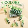 Hydrating Lip Glow Oil,6 Colors Plumping Lip Oil,Color Changing Moisturizing Tinted Lip Balm Lip Tint,Long Lasting&Non-Sticky Refreshing Natural Lip Oil Gloss（Pink Color）