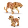 Gemini&Genius Leopard Toys for Kids, Safari Animal Cheetah Toys, Leopard Family Playset Figures, Wildlife Pard Models, Birthday Cake Toppers or Gifts for Kid