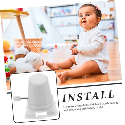 Yardenfun Craft Essential Wind-Up Toy Movement Mechanism - 6pcs Clockwork DIY Parts for White Walking Feet for Artistic Creations Wind Up Mechanisms for Easter Eggs Small Wind Up Toys for