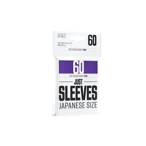 Just Sleeves | Pack of 50 Japanese Size Card Sleeves for Board Game and Card Games | 62 mm by 89 mm Card Sleeves | Professional Protection for TCG and LCGs | Purple Color | Made by Gamegenic