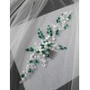 Aimimier Bridal Emerald Hair Vine with Comb Green Crystal and Pearl Hair Comb Boho Wedding Hair Accessories for Women and Girls