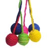 Leefasy Hanging Interactive Cat Toy Sisal Rope Ball, Eco Friendly Self Play Bite and Wear Resistant Pets Interactive Toy Cat Rope Ball for Indoors Cats for Hanging Cat Scratching Tree - Random Color