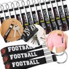 Junkin 12 Pieces Football Party Favors Football Silicone Keychains Gift Football Game Accessories Football Party Supplies