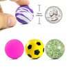 Pllieay 48 Pieces 4 Style 25mm Bouncy Balls Bulk Set Include Mixed Colour Ball Series, Neon Ball Series, Football Series and Gold Powder Ball Series for Party Bag Fillers