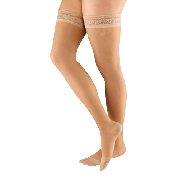 Actifi Women's Sheer 8-15 mmHg Compression Stockings, Thigh High, Closed Toe, Mild Support