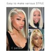 liddywig 613 Blonde Bob Wig Human Hair 13x4 Blonde Lace Front Bob Wigs Human Hair Pre Plucked With Baby Hair 180% Density Glueless Honey Blonde Short Bob Wig For Women 12inch