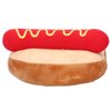 Zerodis Dog Squeaky Toys, Detachable Hot Dog Shape Soft Plush Dog Toy