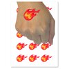 Flying Fireball Hot Flame Wizard Magic Spell Temporary Tattoo Water Resistant Fake Body Art Set Collection - 15 2" Tattoos (1 Sheet)